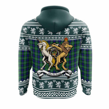 Douglas Clan Tartan Crest Christmas Hoodie Coat of Arms Funny Style