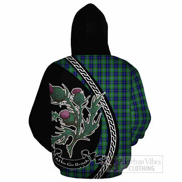 Douglas Family Crest Tartan Cotton Hoodie Alba Thistle Inspired