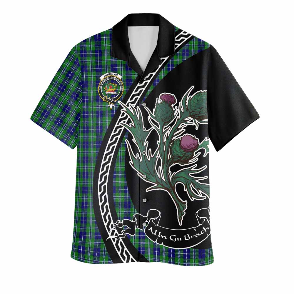 Douglas Family Crest Tartan Hawaiian Shirt Alba Thistle Inspired - Tartan Vibes Clothing