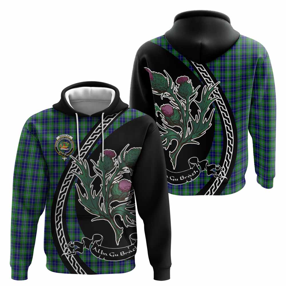 Douglas Family Crest Tartan Hoodie Alba Thistle Inspired - Tartan Vibes Clothing