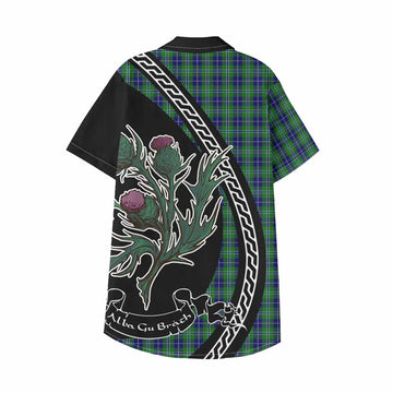 Douglas Family Crest Tartan Kid Hawaiian Shirt Alba Thistle Inspired - Tartan Vibes Clothing