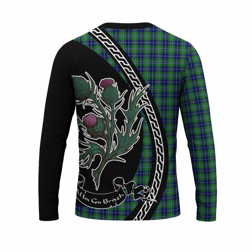 Douglas Family Crest Tartan Long Sleeve T-Shirt Alba Thistle Inspired - Tartan Vibes Clothing