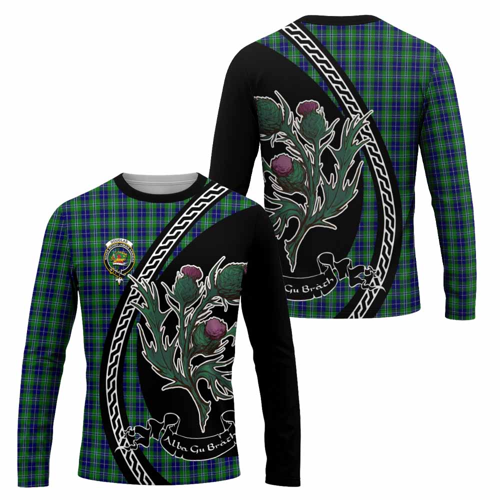 Douglas Family Crest Tartan Long Sleeve T-Shirt Alba Thistle Inspired - Tartan Vibes Clothing