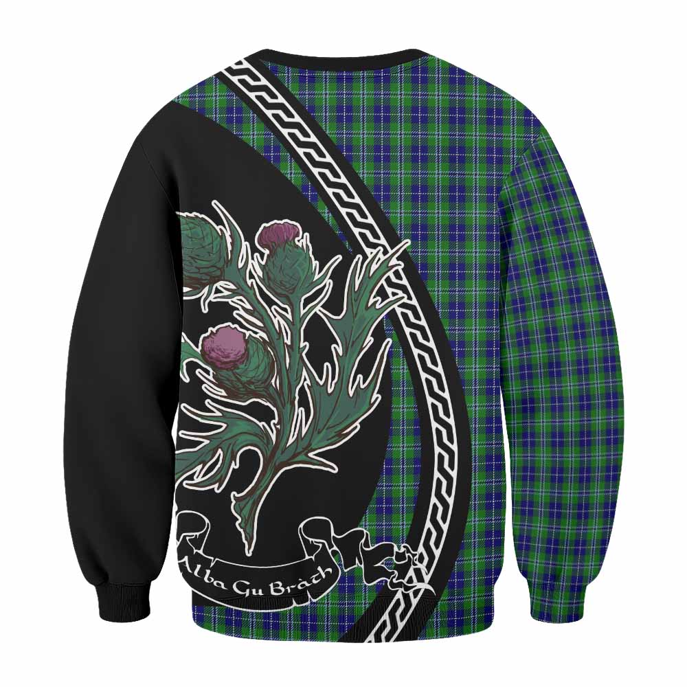 Douglas Family Crest Tartan Sweatshirt Alba Thistle Inspired - Tartan Vibes Clothing