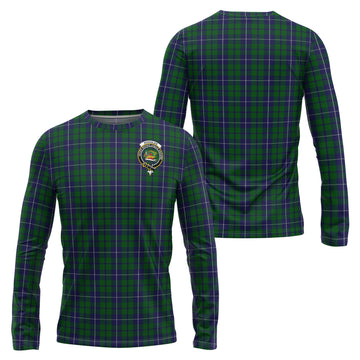 Douglas Green Tartan Long Sleeve T-Shirt with Family Crest