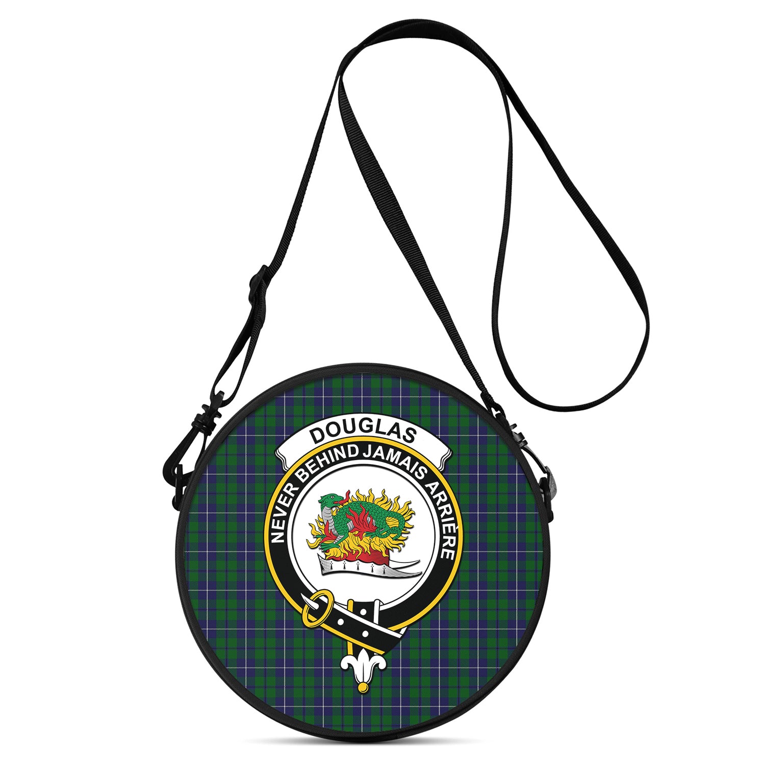 douglas-green-tartan-round-satchel-bags-with-family-crest