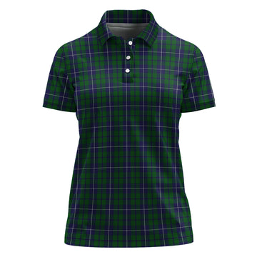 Douglas Green Tartan Polo Shirt For Women