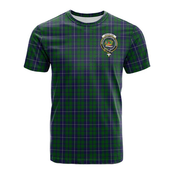 Douglas Green Tartan T-Shirt with Family Crest