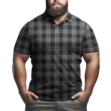 Douglas Grey Tartan Mens Polo Shirt