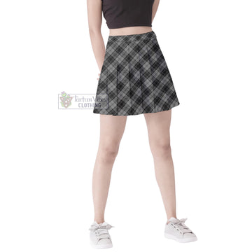 Douglas Grey Tartan Women's Plated Mini Skirt