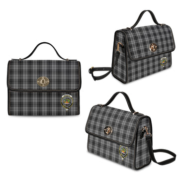 douglas-grey-tartan-leather-strap-waterproof-canvas-bag-with-family-crest