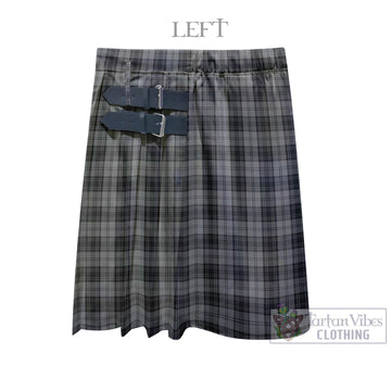 Douglas Grey Tartan Men's Pleated Skirt - Fashion Casual Retro Scottish Kilt Style