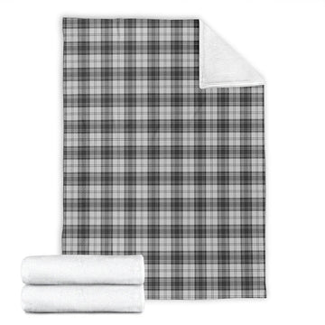 Douglas Grey Modern Tartan Blanket