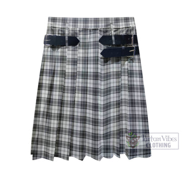 Douglas Grey Modern Tartan Men's Pleated Skirt - Fashion Casual Retro Scottish Kilt Style