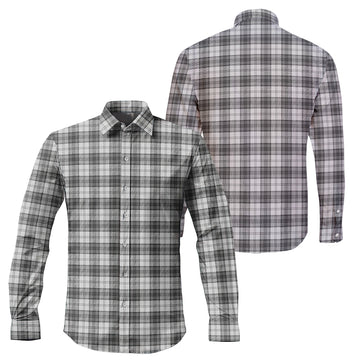 Douglas Grey Modern Tartan Long Sleeve Button Up Shirt
