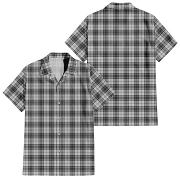 Douglas Grey Modern Tartan Short Sleeve Button Down Shirt