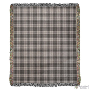 Douglas Grey Modern Tartan Woven Blanket