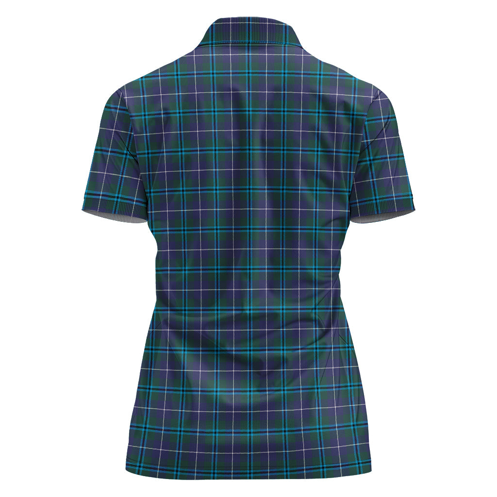 douglas-modern-tartan-polo-shirt-with-family-crest-for-women