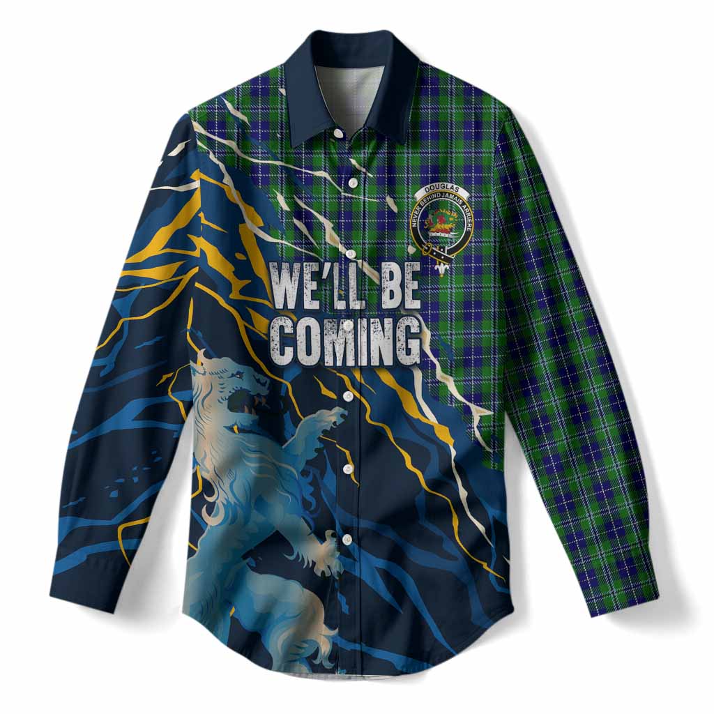 Douglas Scotland Tartan Women Casual Shirt WC2026 Football - We'll Be Coming
