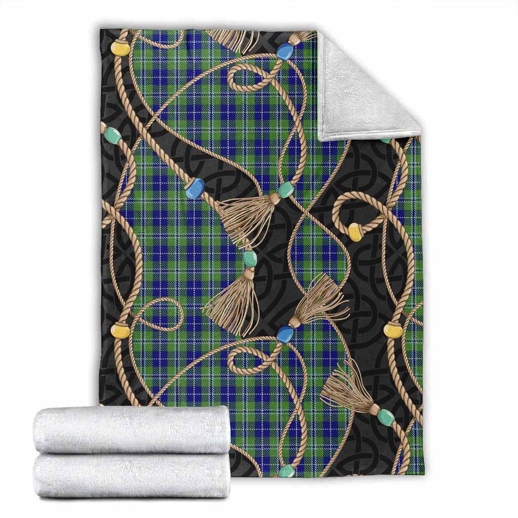 Douglas Scottish Tartan Twisted Ropes Stylized Blanket X-Large 59 x 79 inches 150 x 200 cm - Tartan Vibes Clothing