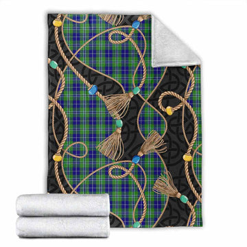 Douglas Scottish Tartan Twisted Ropes Stylized Blanket X-Large 59 x 79 inches 150 x 200 cm - Tartan Vibes Clothing