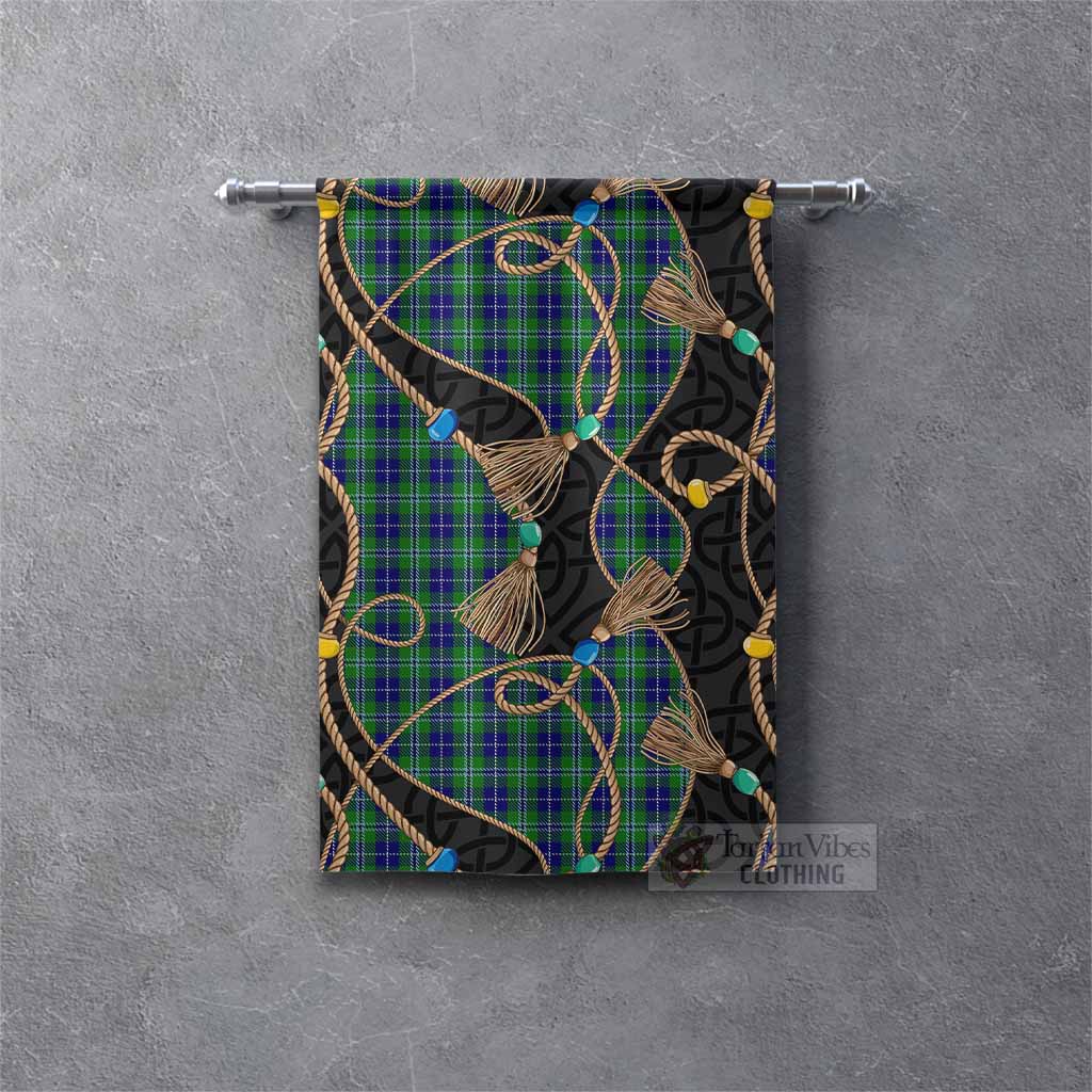 Douglas Scottish Tartan Twisted Ropes Stylized Gonfalon Rectangle - Tartan Vibes Clothing