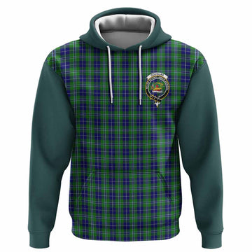 Douglas Tartan Accent Hoodie with Family Crest