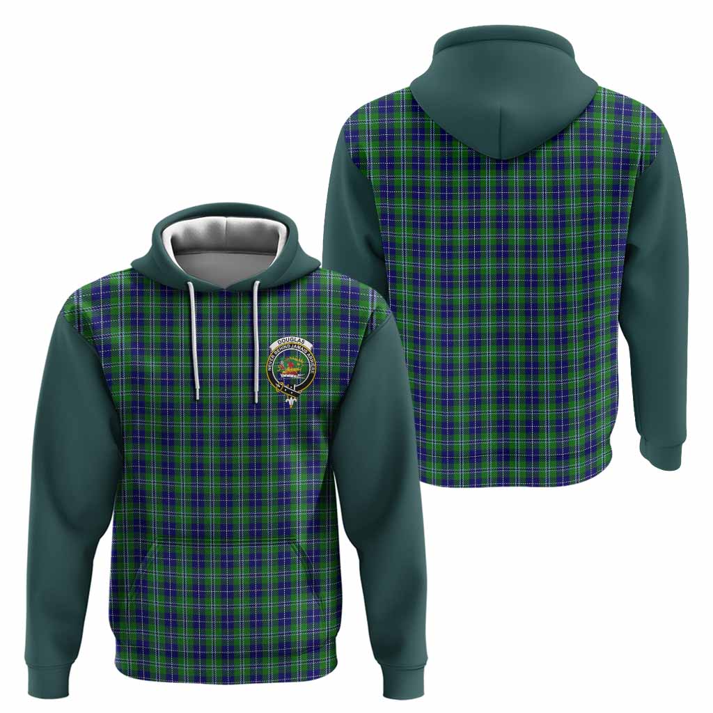 Douglas Tartan Accent Hoodie with Family Crest