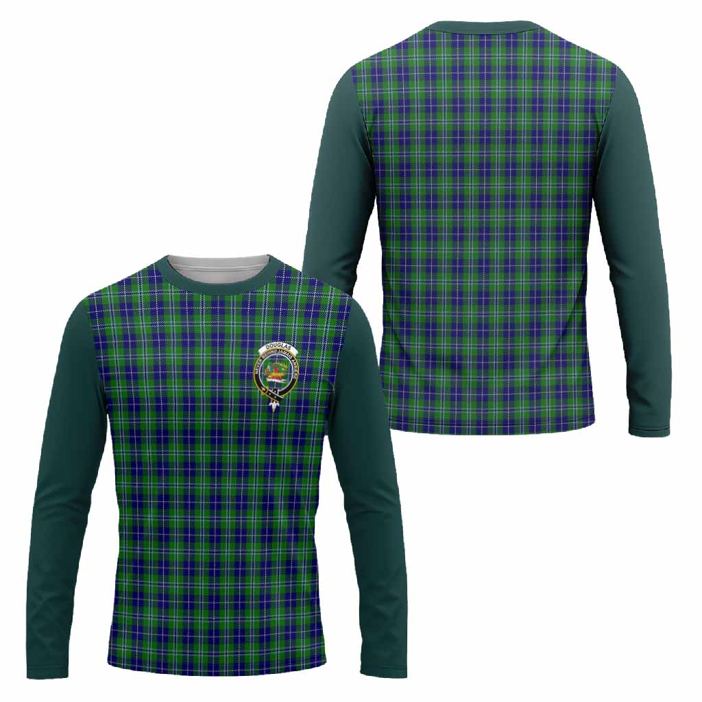 Douglas Tartan Accent Long Sleeve T-Shirt with Family Crest
