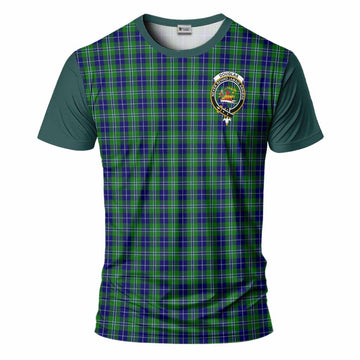 Douglas Tartan Accent T-Shirt with Family Crest