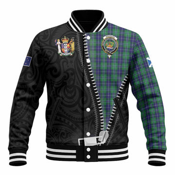 Douglas Tartan Baseball Jacket New Zealand Pattern Unique Zipper Stylized