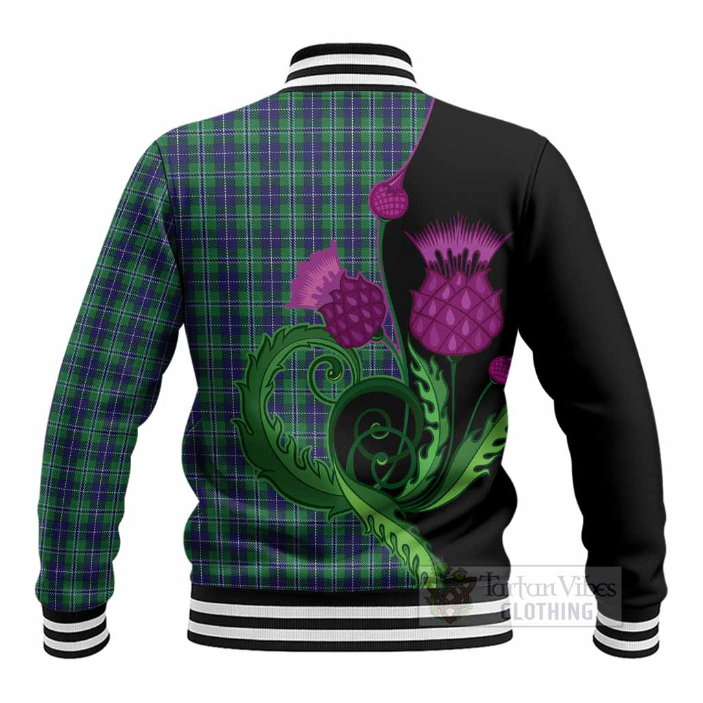Douglas Tartan Baseball Jacket Traditional Scottish Thistle