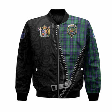 Douglas Tartan Bomber Jacket New Zealand Pattern Unique Zipper Stylized