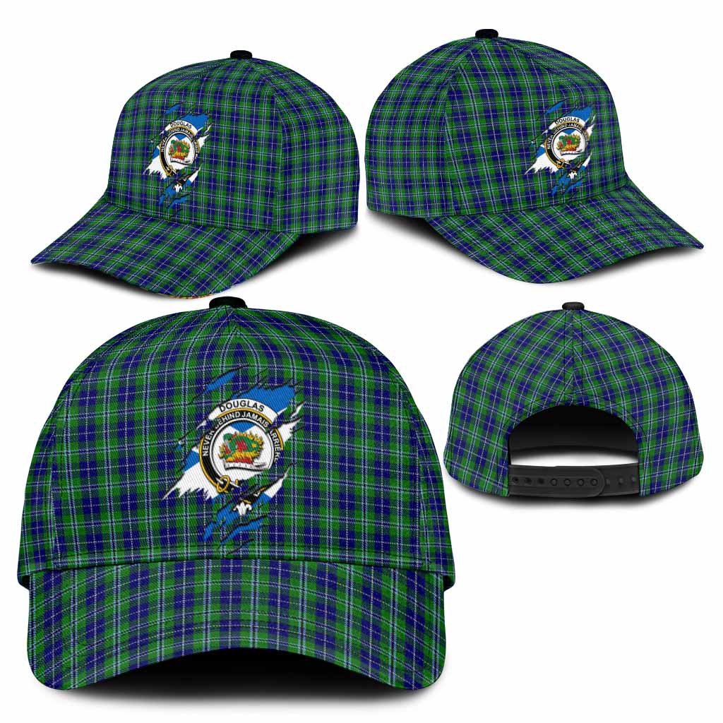 Douglas Tartan Classic Cap with Family Crest In Me Style