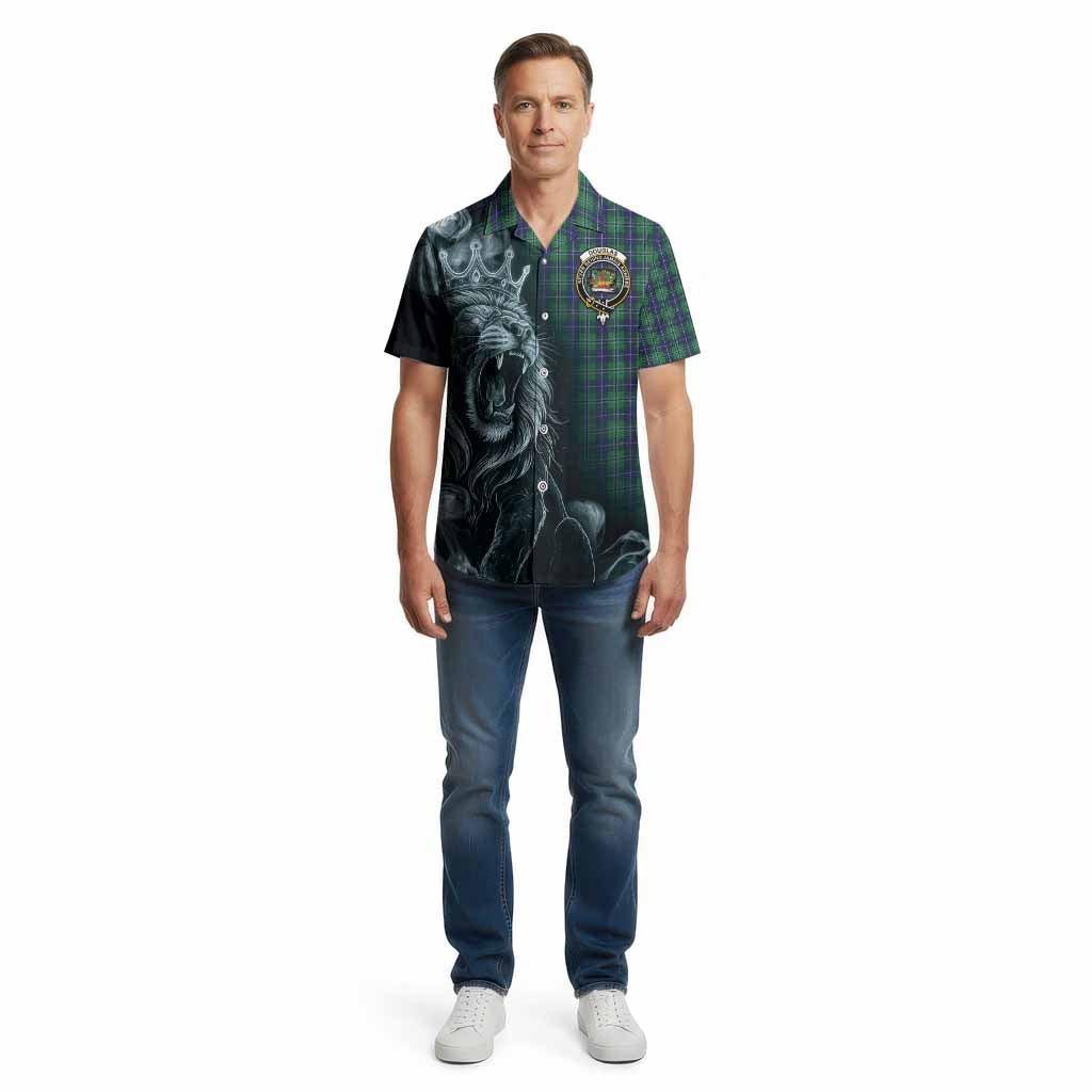 Douglas Tartan Cotton Hawaiian Shirt Roaring Lion Heritage