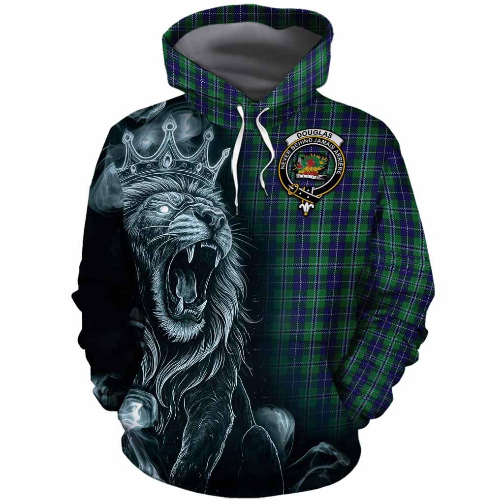 Douglas Tartan Cotton Hoodie Roaring Lion Heritage