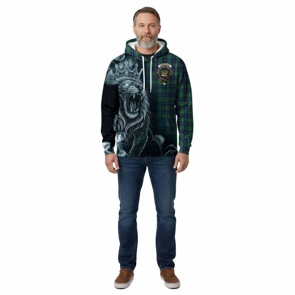 Douglas Tartan Cotton Hoodie Roaring Lion Heritage