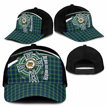 Douglas Tartan Crest Classic Cap Scottish Thistle Celtic Cross Alba Gu Brath