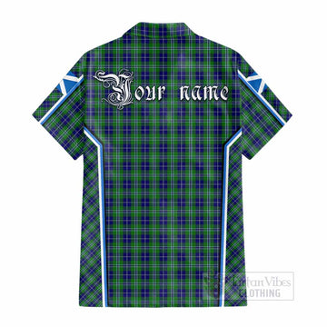 Douglas Tartan Crest Cotton Hawaiian Shirt Scotland Coat of Arm Flag Style - Tartan Vibes Clothing