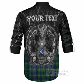 Douglas Tartan Crest Ghillie Shirt Celtic Odin's Raven Legacy