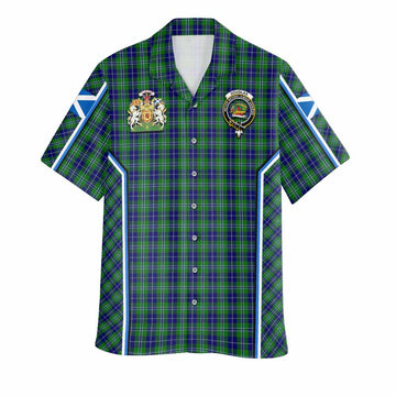 Douglas Tartan Crest Hawaiian Shirt Scotland Coat of Arm Flag Style - Tartan Vibes Clothing