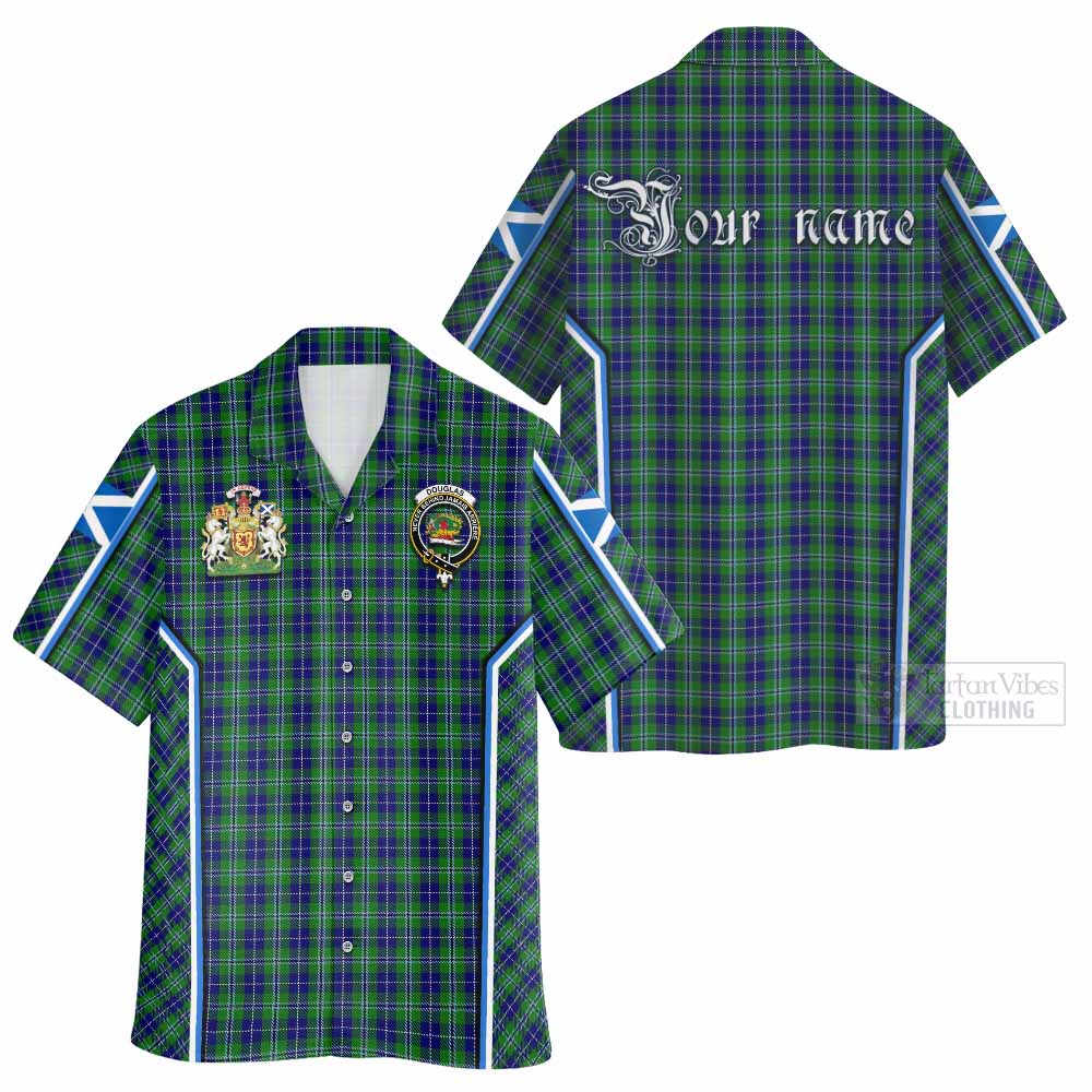 Douglas Tartan Crest Hawaiian Shirt Scotland Coat of Arm Flag Style - Tartan Vibes Clothing