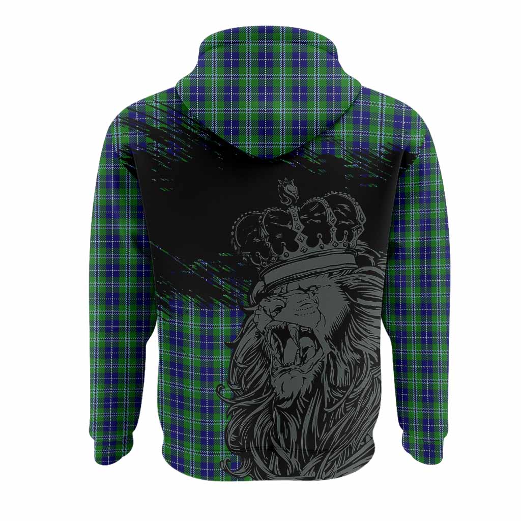 Douglas Tartan Crest Hoodie Crowned Lion Heritage Style