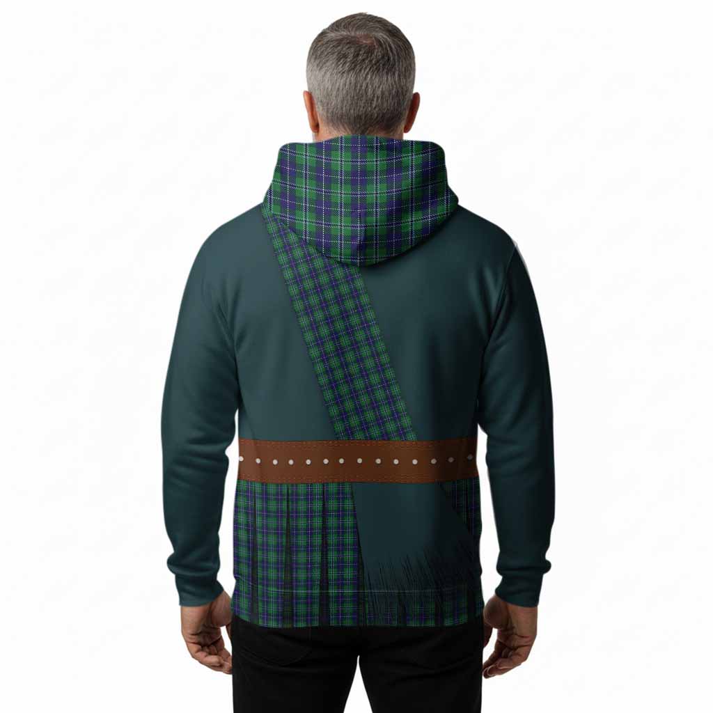 Douglas Tartan Crest Hoodie Kilt Costume Style