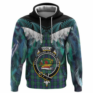 Douglas Tartan Crest Hoodie New Zealand Maori Korowai Cloak