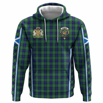 Douglas Tartan Crest Hoodie Scotland Coat of Arm Flag Style - Tartan Vibes Clothing