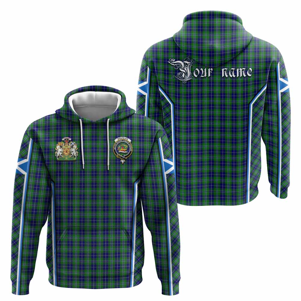 Douglas Tartan Crest Hoodie Scotland Coat of Arm Flag Style - Tartan Vibes Clothing