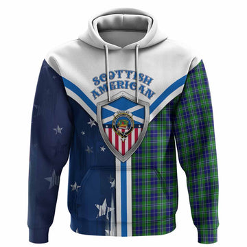Douglas Tartan Crest Hoodie Scottish-American Heritage
