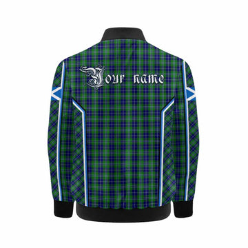 Douglas Tartan Crest Kid Bomber Jacket Scotland Coat of Arm Flag Style - Tartan Vibes Clothing