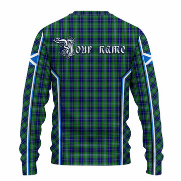 Douglas Tartan Crest Knitted Sweater Scotland Coat of Arm Flag Style - Tartan Vibes Clothing